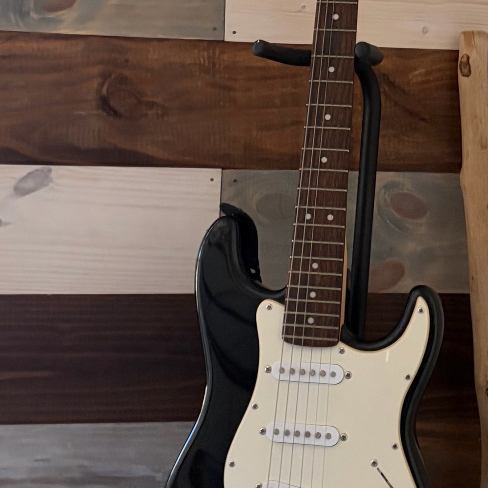 Fender Black and White Electric Guitar